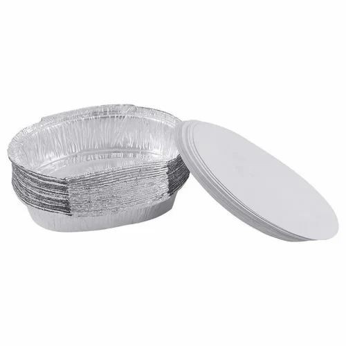 600 Ml. Oval Aluminium Foil Container Lid